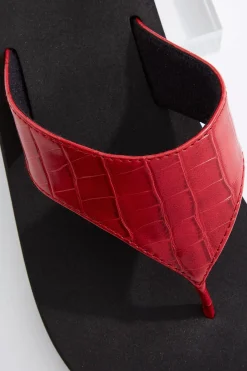 Croc Strap Flip Flops