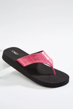 Croc Strap Flip Flops
