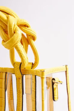 Croc Trim Lucite Tote Set