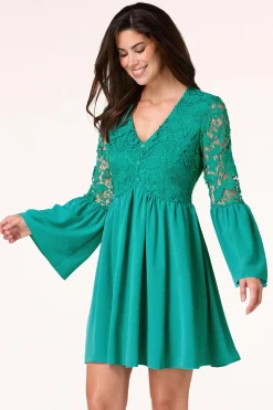 Crochet Bell Sleeve Dress