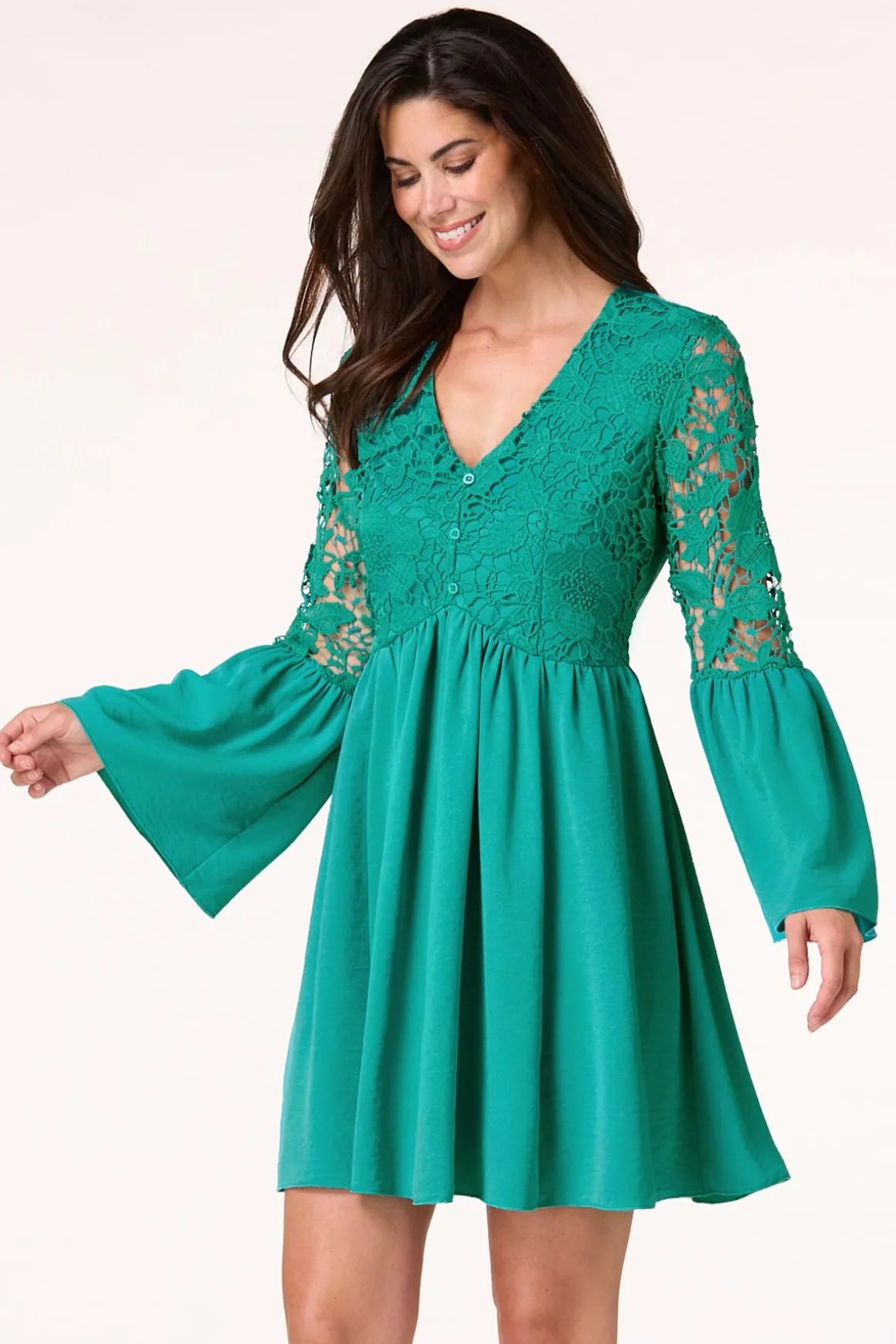 Crochet Bell Sleeve Dress