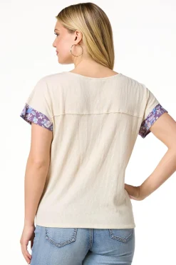 Crochet Floral Tie Hem Top