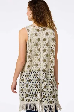 Crochet Medallion Fringe Vest