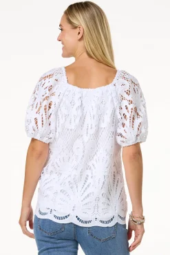 Crochet Puff Sleeve Top