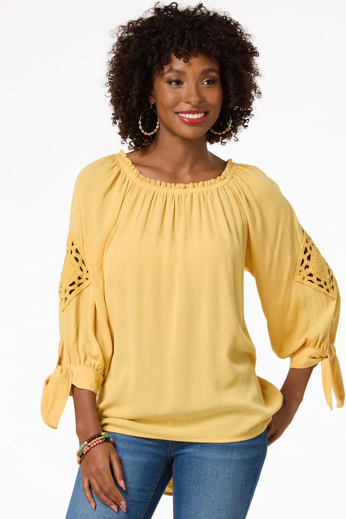 Crochet Tie Sleeve Top