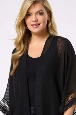 Crochet Trim Kimono