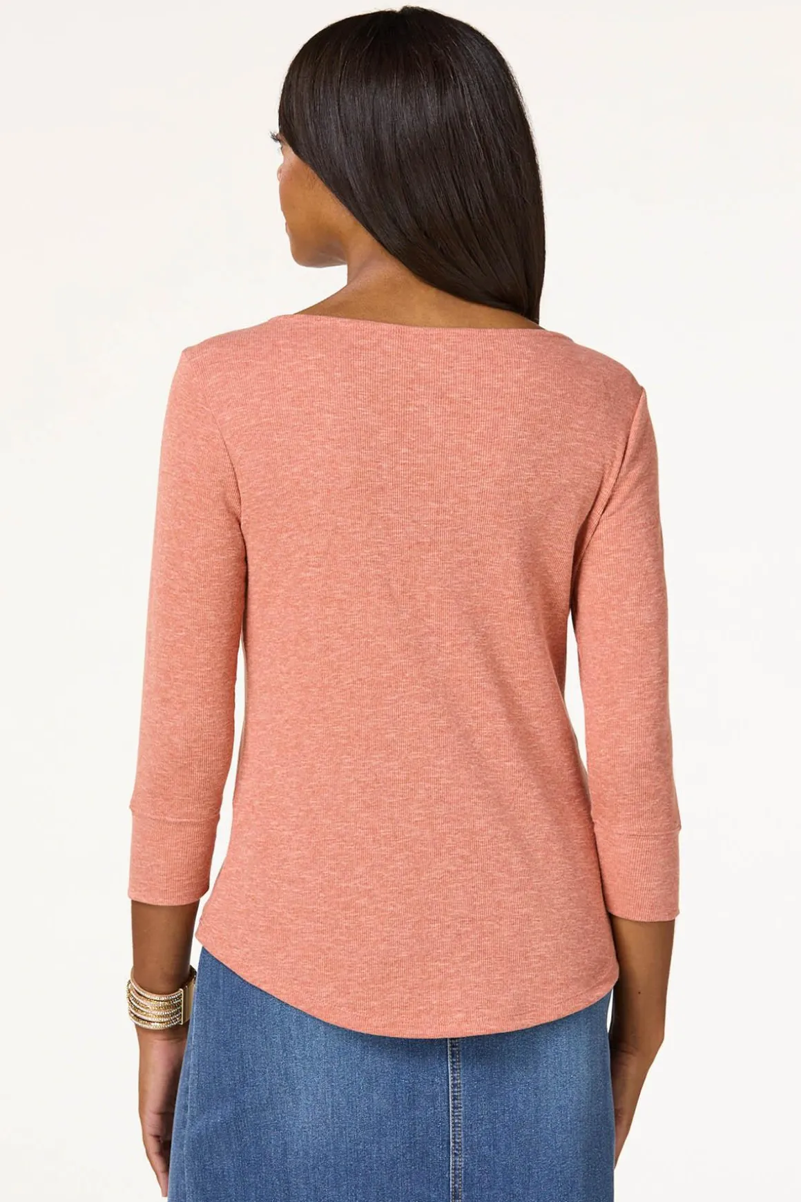 Crochet V- Neck Henley