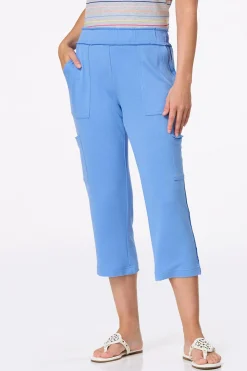Cropped Blue French Terry Pants