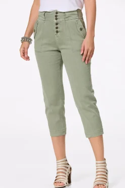 Cropped Green Jeans