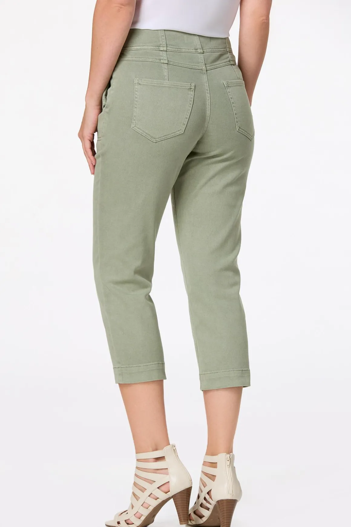 Cropped Green Jeans