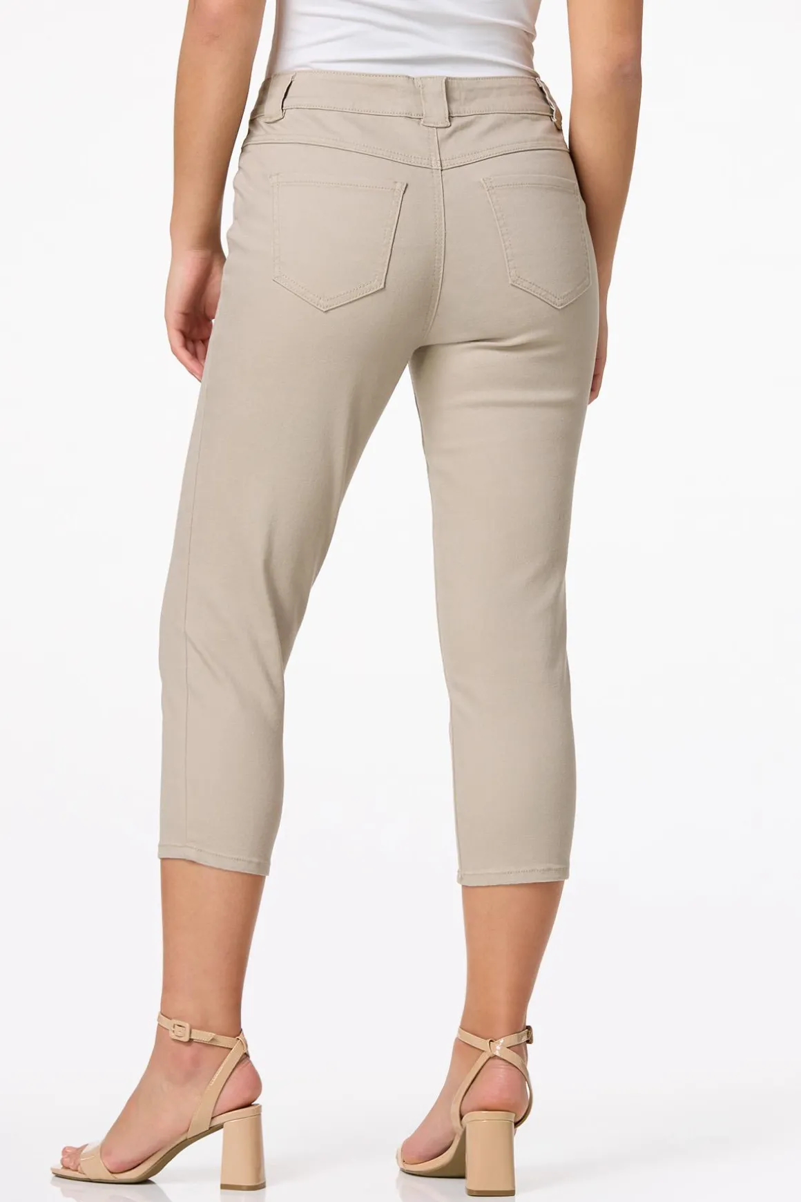 Cropped Patch Pocket Jeans