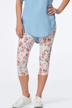 Cropped Red Blossom Leggings