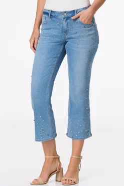 Cropped Rhinestone Jeans