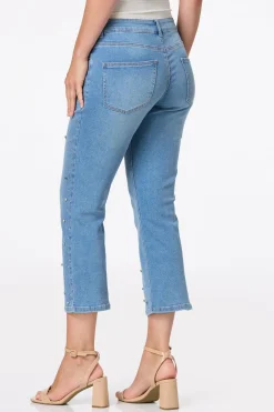 Cropped Rhinestone Jeans