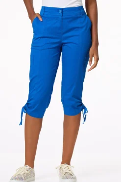 Cropped Ruched Hem Utility Pants