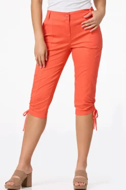 Cropped Ruched Hem Utility Pants