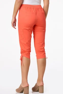 Cropped Ruched Hem Utility Pants