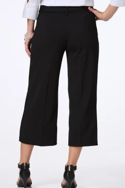 Cropped Wide Leg Trouser Pants