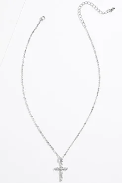 Cubic Zirconia Cross Necklace