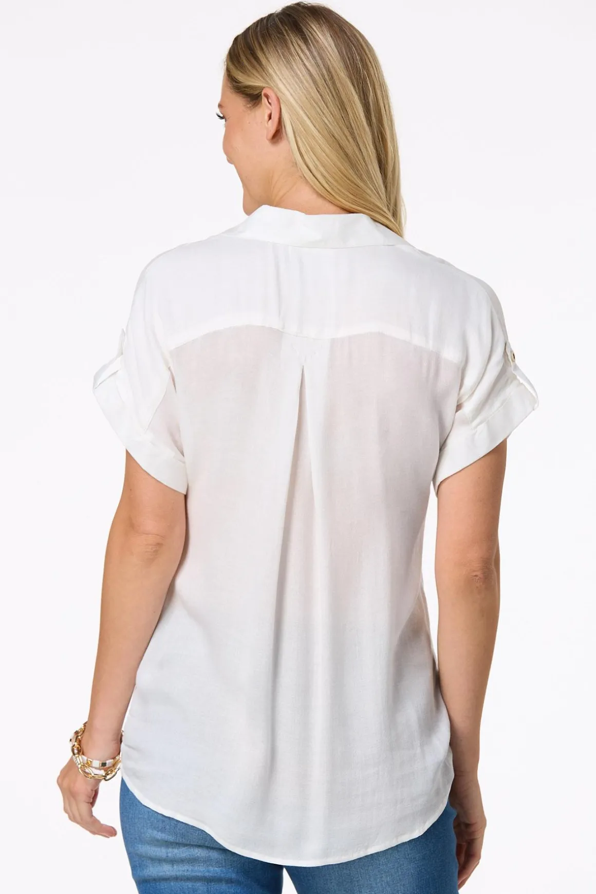 Cuffed Front Pocket Shirt