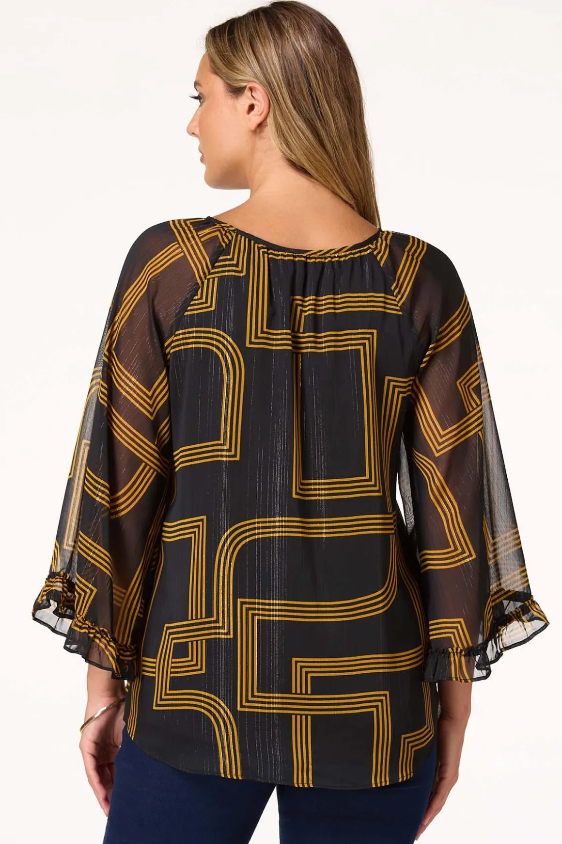 Cutout Bell Sleeve Top
