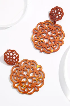 Cutout Lucite Tiered Earrings