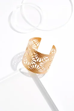 Cutout Pattern Cuff Bracelet