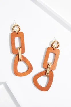 Cutout Wood Shape Earrings