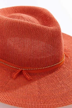Delicate Trim Knit Panama Hat