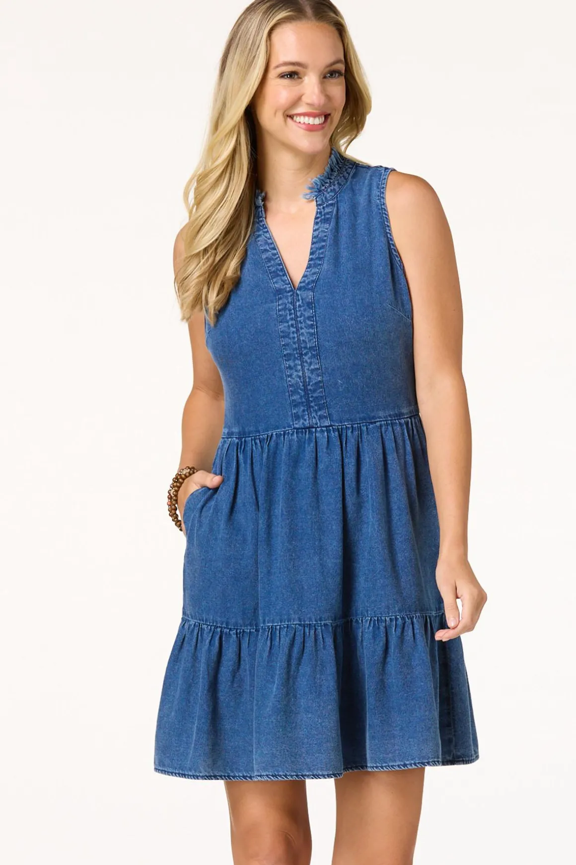 Denim Blue Babydoll Dress