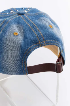Denim Stud Baseball Hat