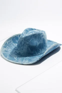 Denim Western Hat
