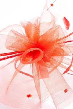 Dot Mesh Feather Fascinator
