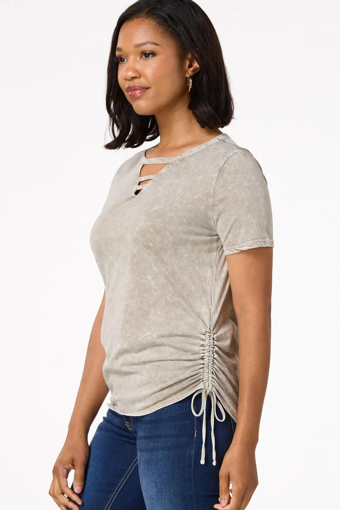 Drawstring Side Tee
