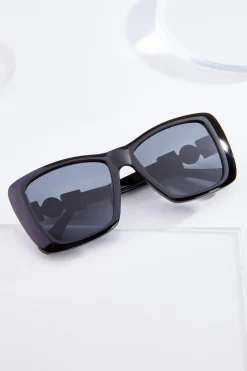Embellished Arm Square Sunglasses
