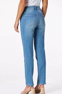 Embellished Mid Rise Jeans