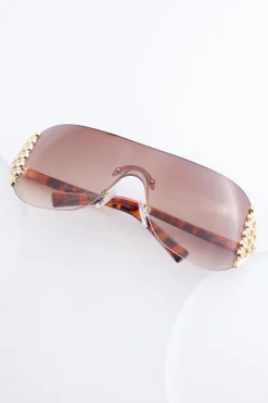 Embellished Shield Sunglasses