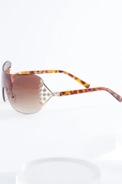 Embellished Shield Sunglasses