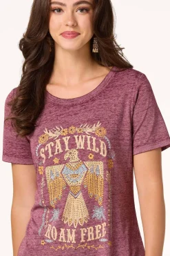 Embellished Stay Wild Tee