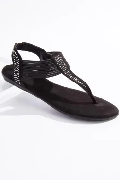 Embellished Stretch Sandals