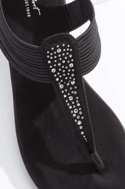 Embellished Stretch Sandals