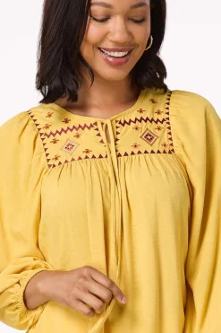 Embroidered Aztec Poet Top