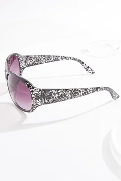 Etched Leaf Sunglasses