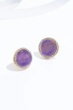 Everyday Lucite Button Earrings