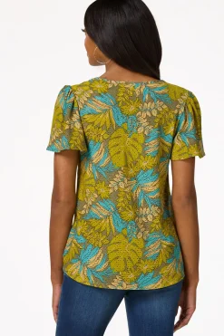 Eyelet Leaf Top