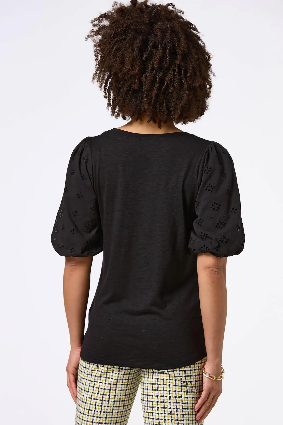 Eyelet Puff Sleeve Top