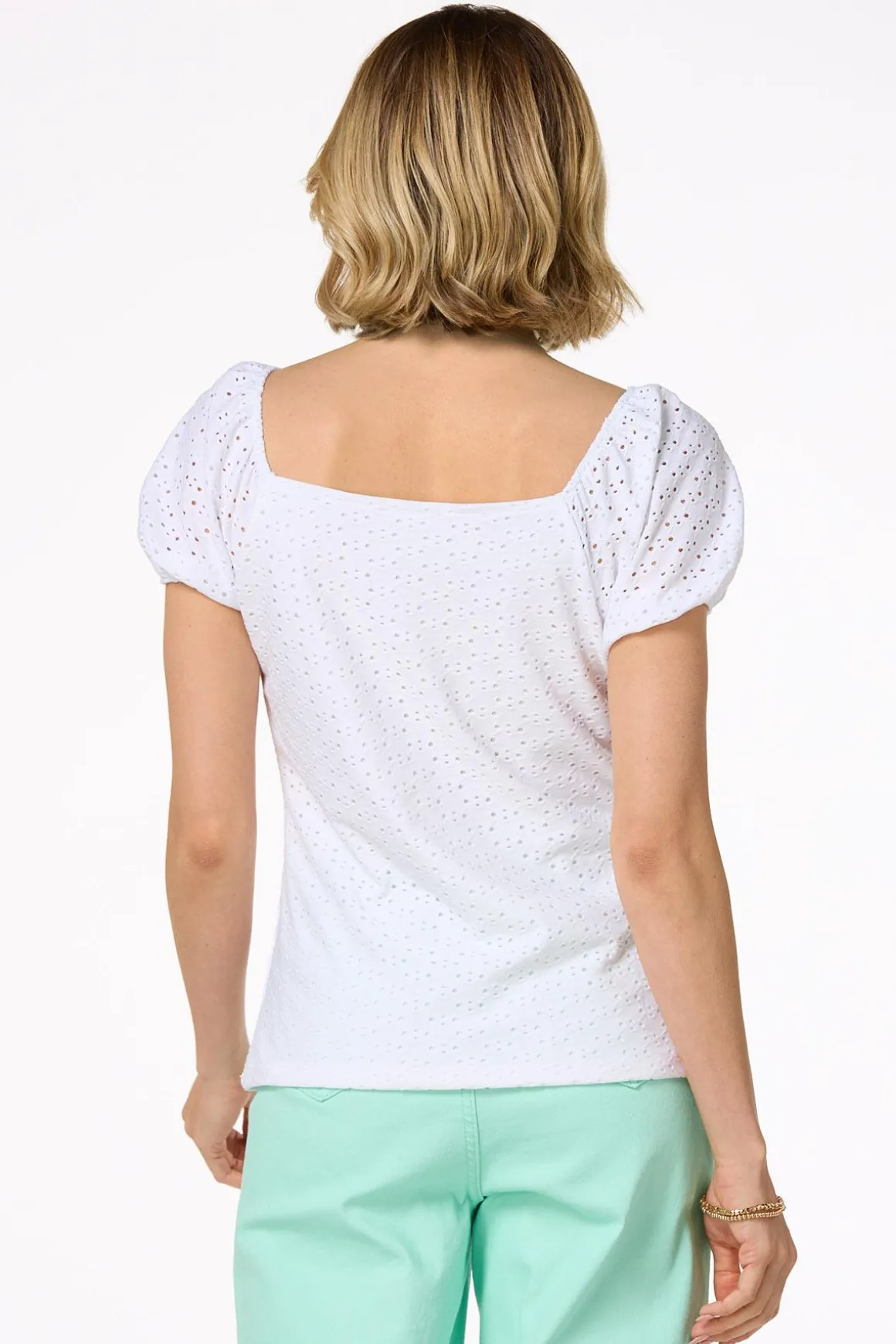 Eyelet Sweetheart Top