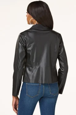 Faux Cascading Moto Jacket
