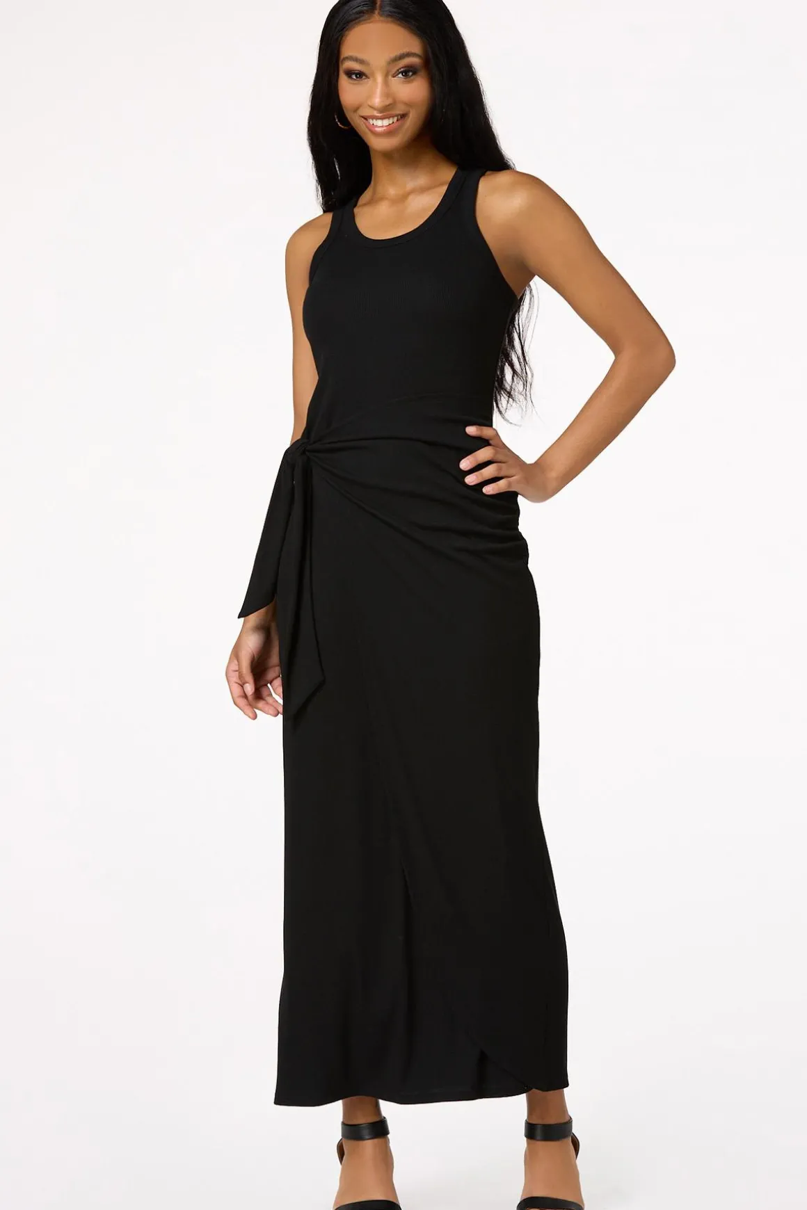 Faux Wrap T- Shirt Maxi Dress