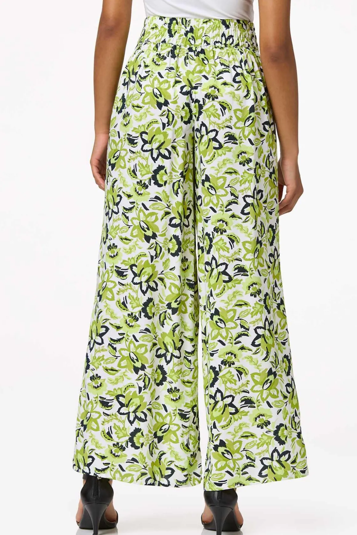 Floral Buckle Waist Pants